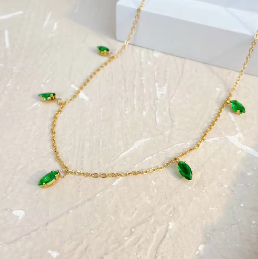 Charmé & Belle elegant gold plated multiple hanger necklace