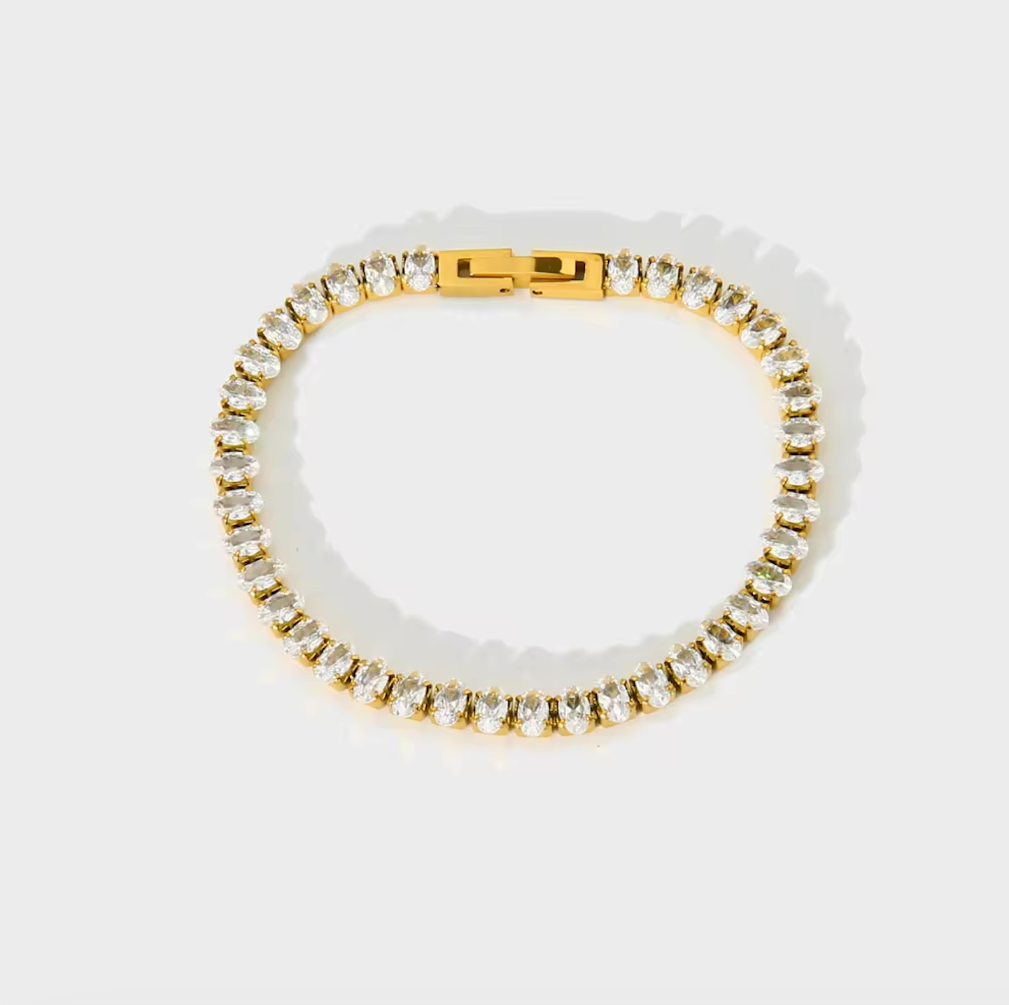 Charmé & Belle elegant gold plated multiple stone bracelet
