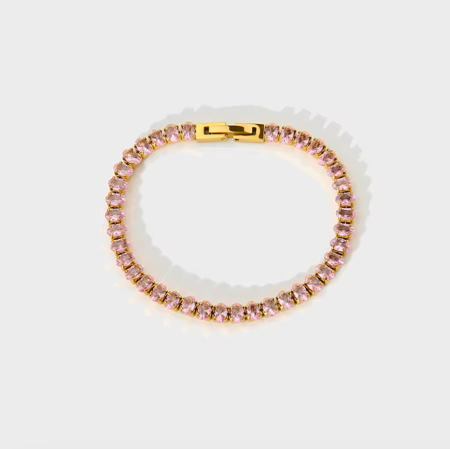 Charmé & Belle elegant gold plated multiple stone bracelet