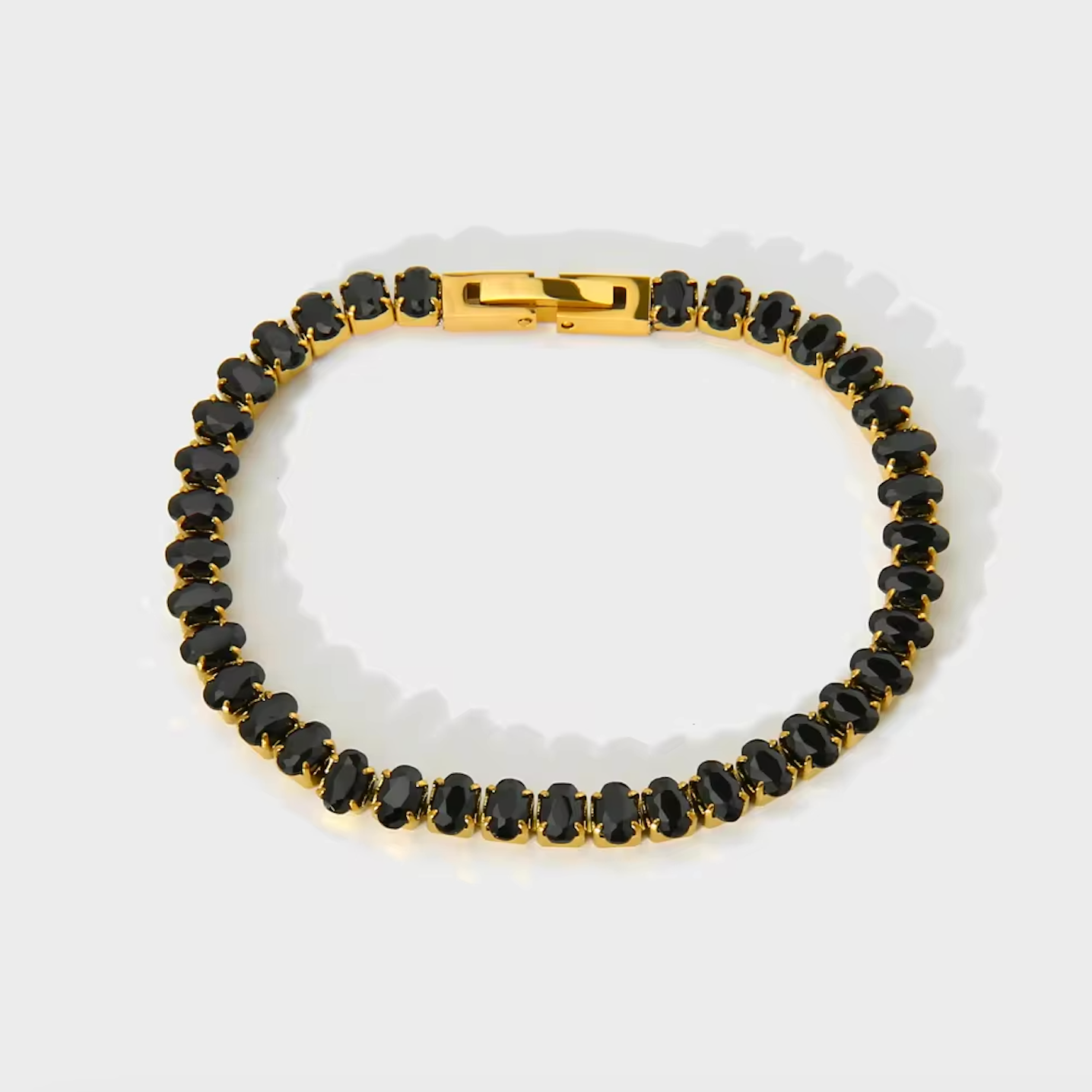 Charmé & Belle elegant gold plated multiple stone bracelet