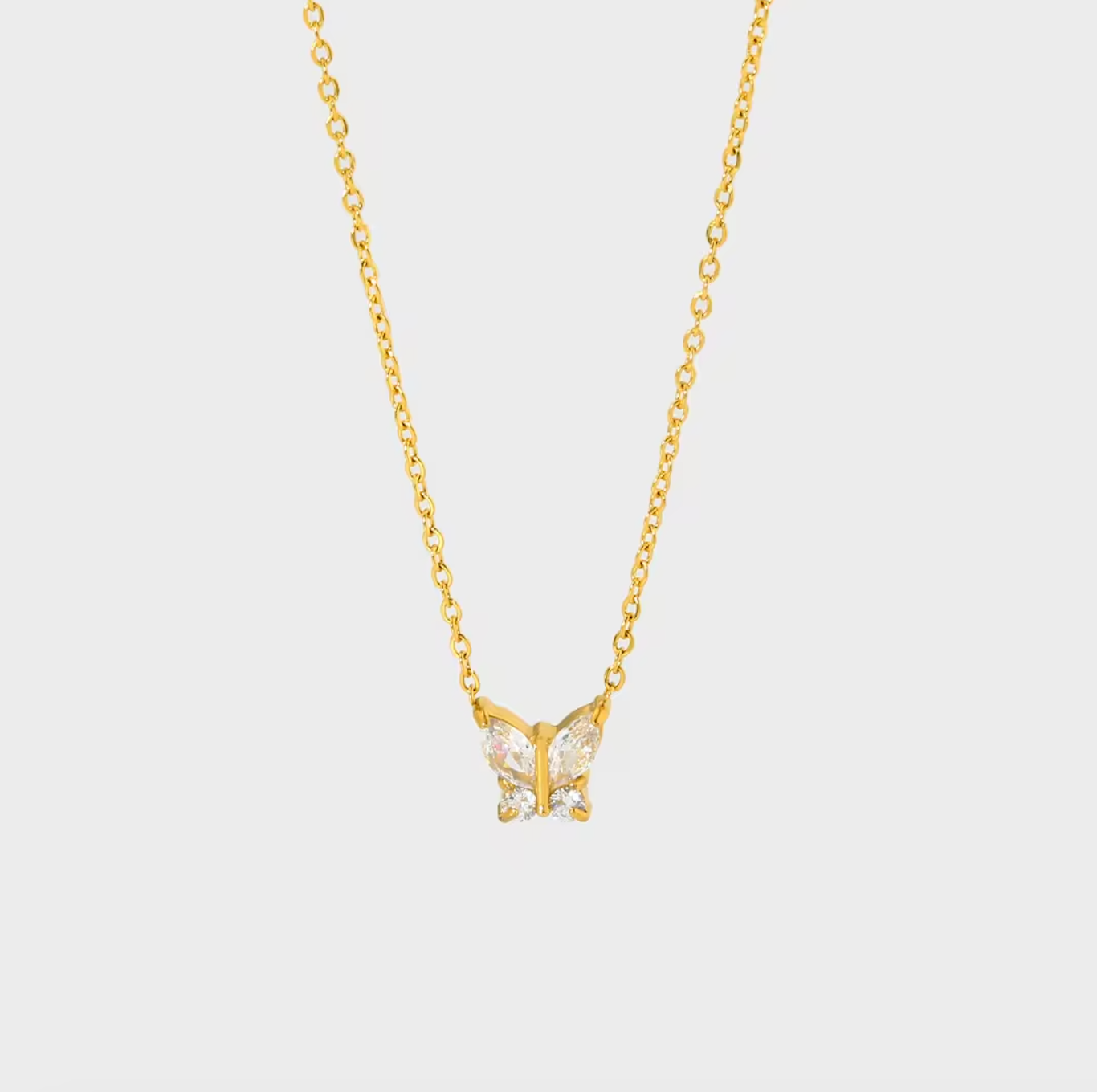 Charmé & Belle gold plated butterfly necklace