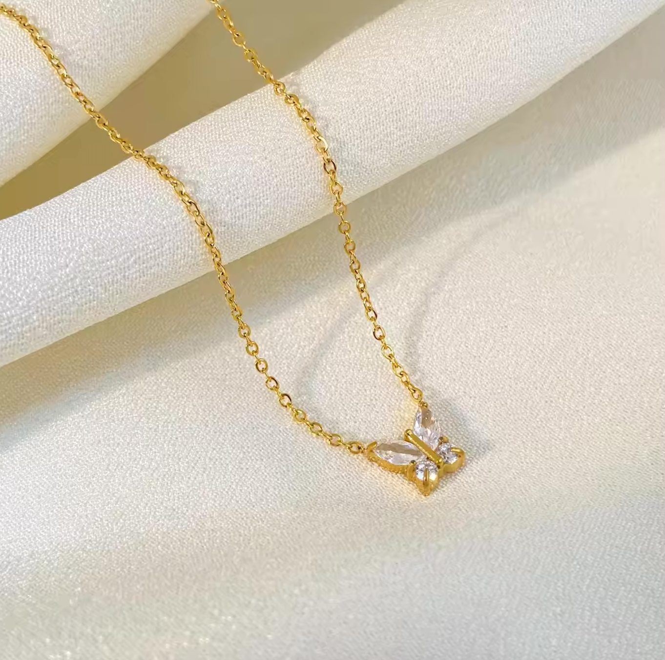 Charmé & Belle gold plated butterfly necklace