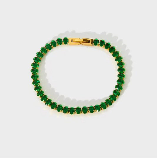 Charmé & Belle elegant gold plated multiple stone bracelet