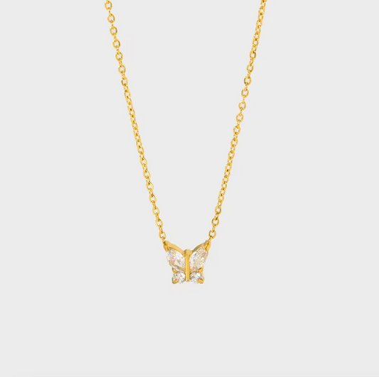 Charmé & Belle gold plated butterfly necklace